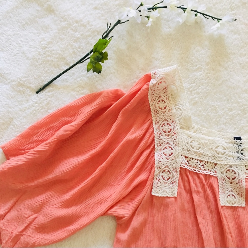 $5 W/ BUNDLE Entro Peach Square Neck Top - Picture 5 of 6